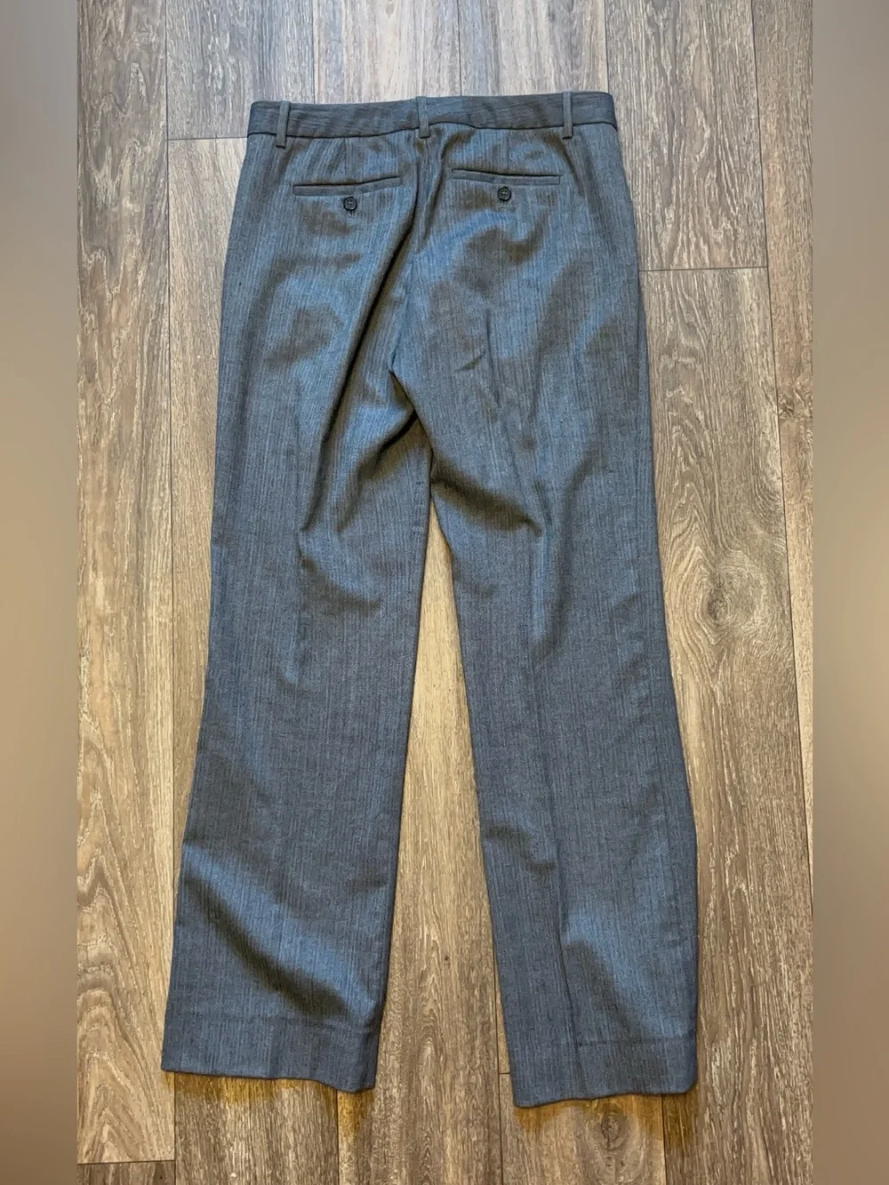 Theory Grey  Wool Blend Straight Leg Dress Pants